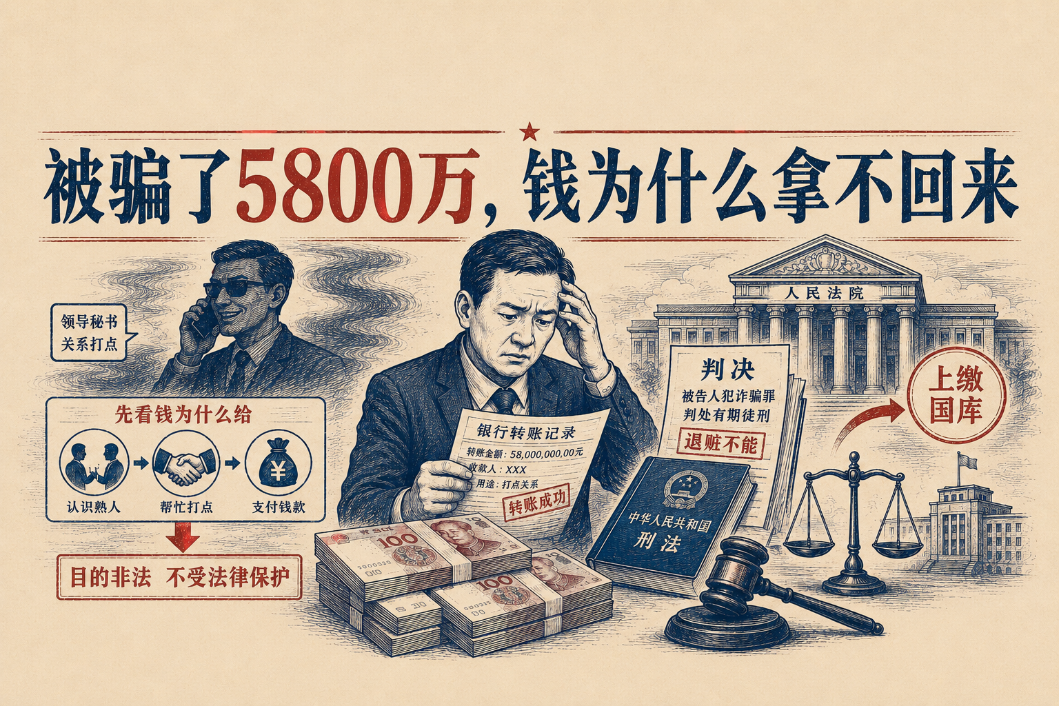 被骗了5800万 为什么拿不回来文章封面